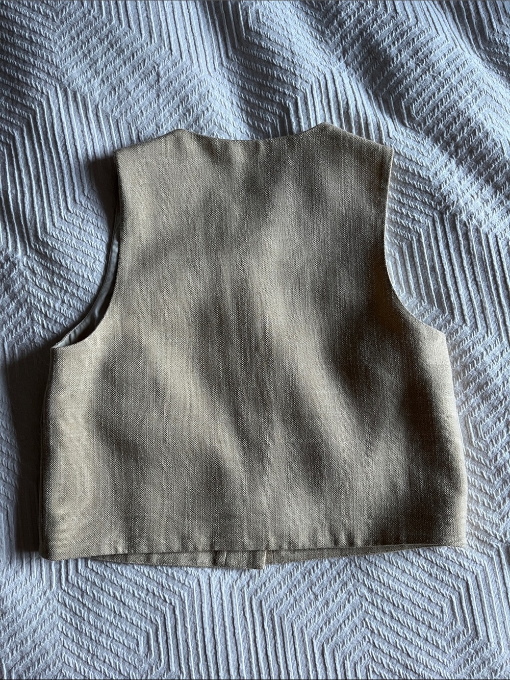 Sezane Editions Beige Button Front Cropped Vest Size 36 - Picture 2 of 2